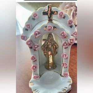 Lefton China Madonna holy water font